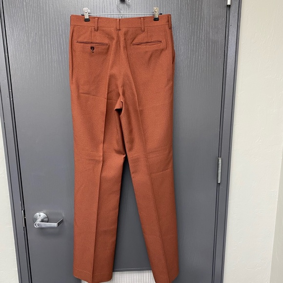 VTG Unbranded Orange Polyester Knit Pants for Women - Picture 3 of 3